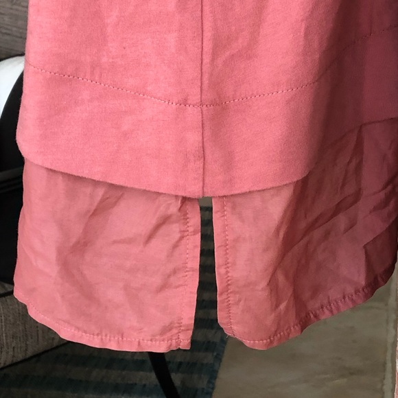 MADEWELL Sleeveless Clay Pink Layered Tank Cotton Silk Small NWT - Picture 4 of 6